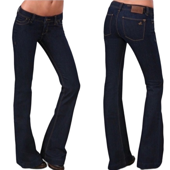 DL1961 Roxy Kick Flare Bootcut Mid Rise Dark Wash Jeans Size 28 - Picture 2 of 9